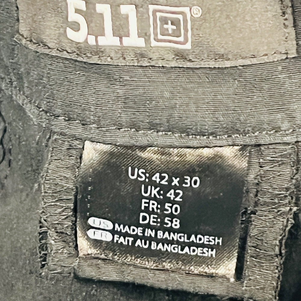 5.11 Tactical Mens Apex Cargo Pants Black Waist 42 Outdoor Work 25 Inseam Hemmed - Picture 3 of 7